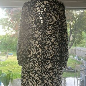 ZARA black and white print maxi dress size XS